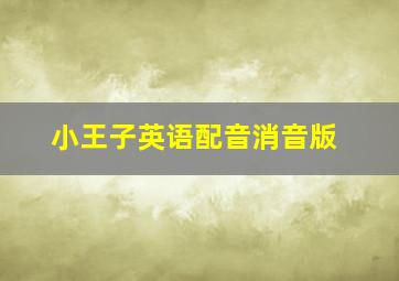 小王子英语配音消音版