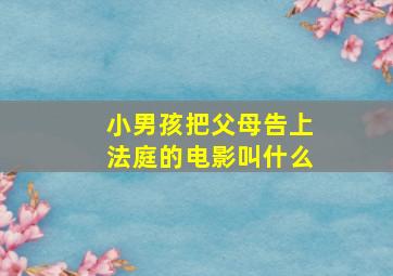 小男孩把父母告上法庭的电影叫什么