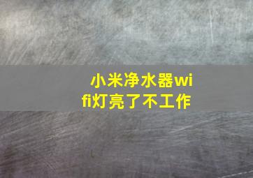 小米净水器wifi灯亮了不工作