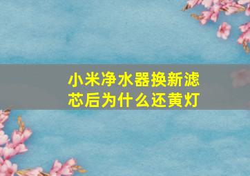 小米净水器换新滤芯后为什么还黄灯