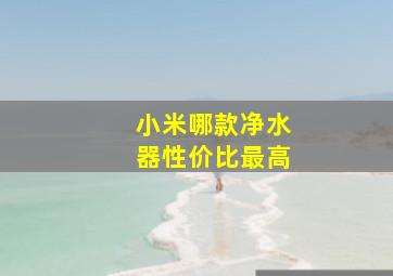 小米哪款净水器性价比最高