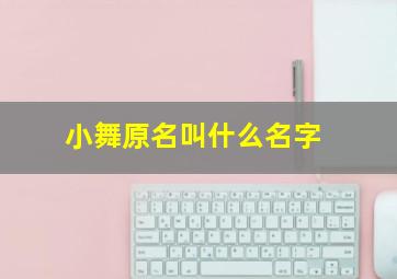 小舞原名叫什么名字