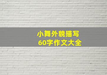 小舞外貌描写60字作文大全