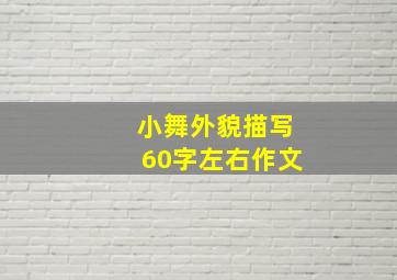 小舞外貌描写60字左右作文