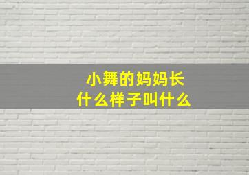 小舞的妈妈长什么样子叫什么