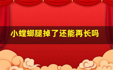 小螳螂腿掉了还能再长吗