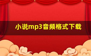 小说mp3音频格式下载