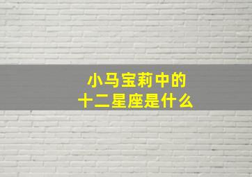 小马宝莉中的十二星座是什么