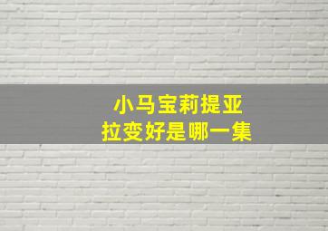 小马宝莉提亚拉变好是哪一集