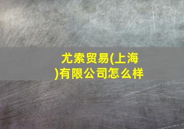 尤索贸易(上海)有限公司怎么样