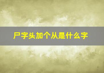 尸字头加个从是什么字