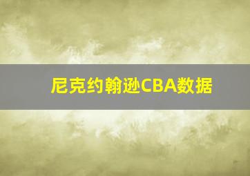 尼克约翰逊CBA数据