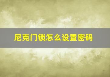 尼克门锁怎么设置密码