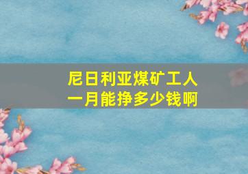 尼日利亚煤矿工人一月能挣多少钱啊