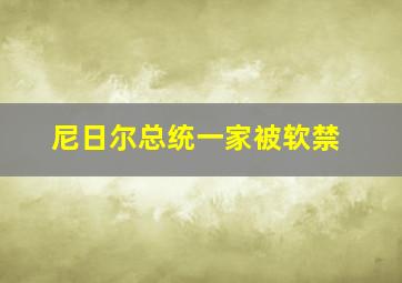 尼日尔总统一家被软禁