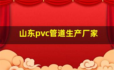 山东pvc管道生产厂家