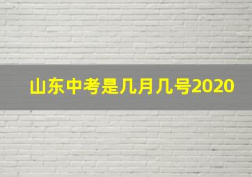 山东中考是几月几号2020