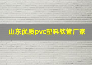 山东优质pvc塑料软管厂家