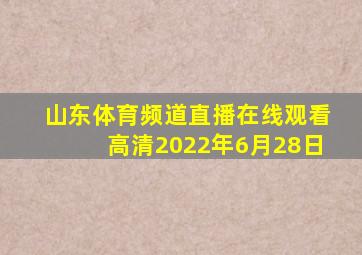 山东体育频道直播在线观看高清2022年6月28日