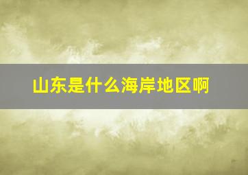 山东是什么海岸地区啊