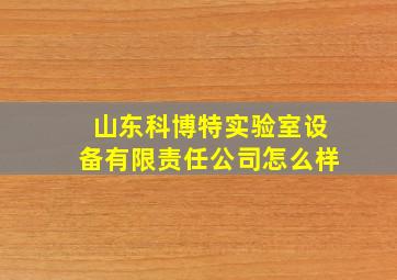 山东科博特实验室设备有限责任公司怎么样