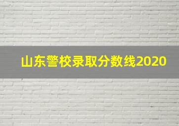 山东警校录取分数线2020