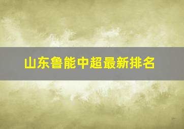 山东鲁能中超最新排名