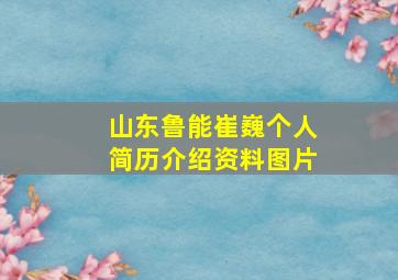 山东鲁能崔巍个人简历介绍资料图片