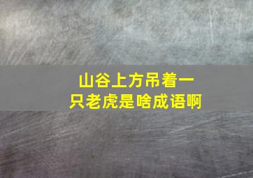 山谷上方吊着一只老虎是啥成语啊