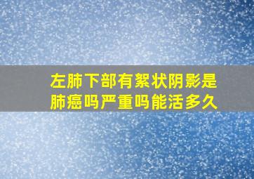 左肺下部有絮状阴影是肺癌吗严重吗能活多久