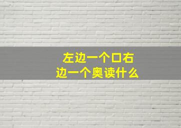 左边一个口右边一个奥读什么