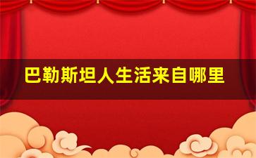 巴勒斯坦人生活来自哪里