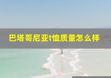 巴塔哥尼亚t恤质量怎么样