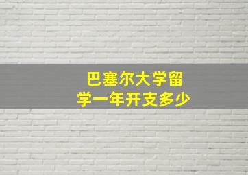 巴塞尔大学留学一年开支多少