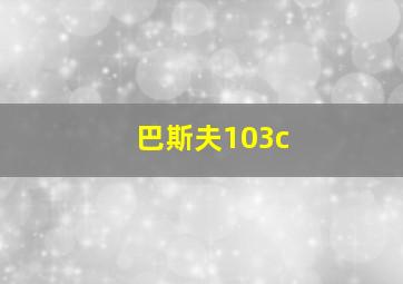 巴斯夫103c