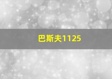 巴斯夫1125