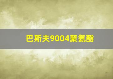 巴斯夫9004聚氨酯