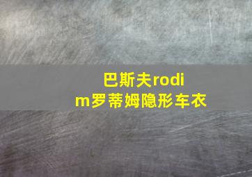 巴斯夫rodim罗蒂姆隐形车衣