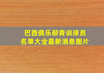 巴西俱乐部青训球员名单大全最新消息图片