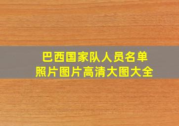 巴西国家队人员名单照片图片高清大图大全