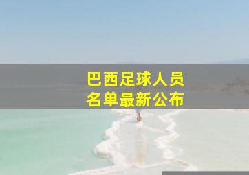 巴西足球人员名单最新公布