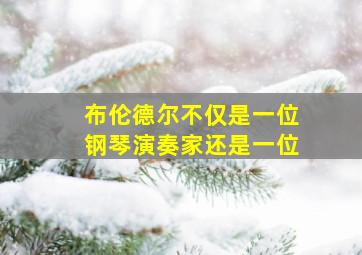 布伦德尔不仅是一位钢琴演奏家还是一位