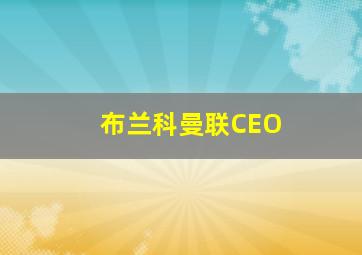 布兰科曼联CEO