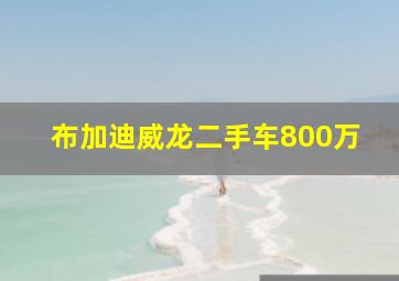 布加迪威龙二手车800万