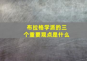 布拉格学派的三个重要观点是什么