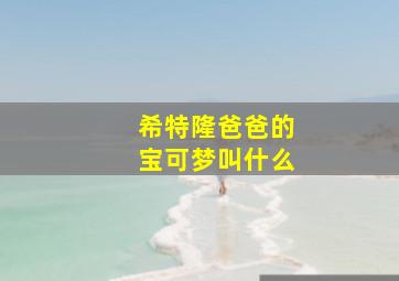 希特隆爸爸的宝可梦叫什么