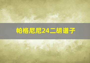 帕格尼尼24二胡谱子