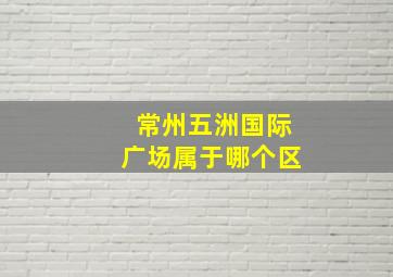 常州五洲国际广场属于哪个区