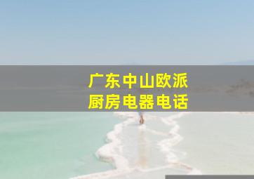 广东中山欧派厨房电器电话