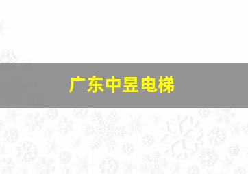 广东中昱电梯